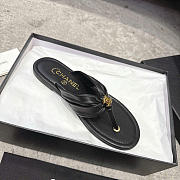 Chanel Thongs Lambskin Black G47103 - 5