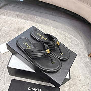 Chanel Thongs Lambskin Black G47103 - 3