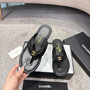 Chanel Thongs Lambskin Black G47103 - 2
