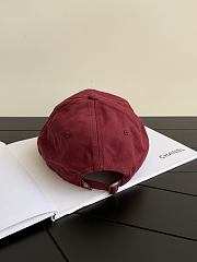 Chanel Cap Cotton Burrgundy & White - 4