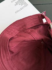 Chanel Cap Cotton Burrgundy & White - 2