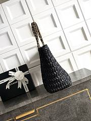 Chanel Shopping Bag Braided Raffia, Calfskin & Gold-Tone Metal Black AS6264 - 48x28x16cm - 4