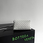 Bottega Veneta Grey Suede Embellished Concert Pouch - 18.5x11.5x8.5cm - 6