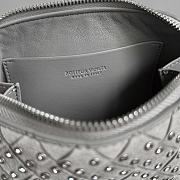 Bottega Veneta Grey Suede Embellished Concert Pouch - 18.5x11.5x8.5cm - 3