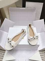 J'Adior Ballet Flat White Mesh - 3