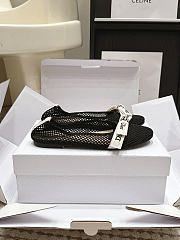 J'Adior Ballet Flat Black Mesh - 1