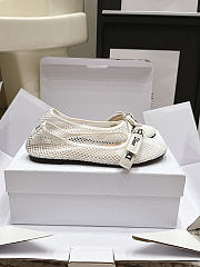 J'Adior Ballet Flat White Mesh - 1