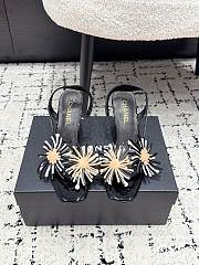 Chanel Floral Slingback Black - 3