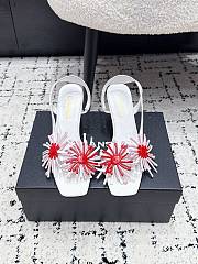 Chanel Floral Slingback White - 5