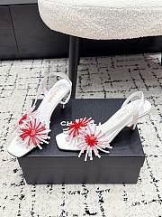 Chanel Floral Slingback White - 4