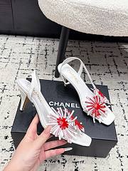 Chanel Floral Slingback White - 3