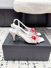 Chanel Floral Slingback White - 2