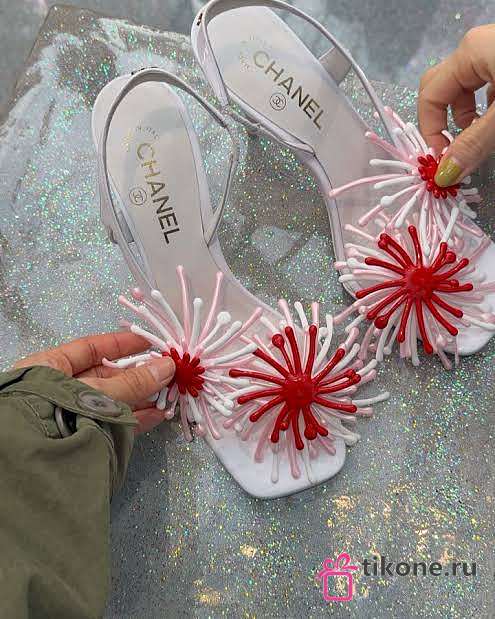 Chanel Floral Slingback White - 1