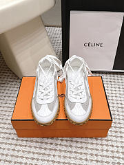 Hermes Mascot Sneaker Prunoir/Blanc Canvas and Nappa Leather H261008Z - 5