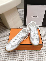 Hermes Mascot Sneaker Prunoir/Blanc Canvas and Nappa Leather H261008Z - 4