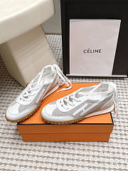 Hermes Mascot Sneaker Prunoir/Blanc Canvas and Nappa Leather H261008Z - 2