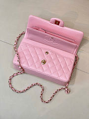 Chanel Classic Light Pink Lamskin Light Gold Hardware Bag - 15.5×25.5×6.5cm - 4