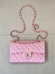 Chanel Classic Light Pink Lamskin Light Gold Hardware Bag - 15.5×25.5×6.5cm - 1