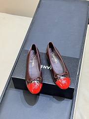 Chanel Ballet Flats Brown & Red  - 6