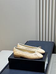 Chanel Ballet Flats Lambskin Beige G26250 - 6