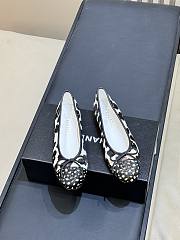 Chanel Ballet Flats Calfskin & Lambskin White, Brown & Black - 2