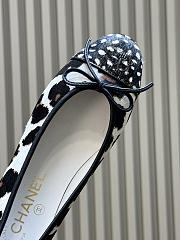 Chanel Ballet Flats Calfskin & Lambskin White, Brown & Black - 6