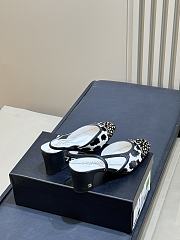 Chanel Slingbacks Calfskin & Lambskin White, Brown & Black 65mm - 5