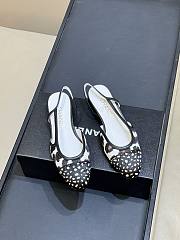 Chanel Slingbacks Calfskin & Lambskin White, Brown & Black 20mm - 6