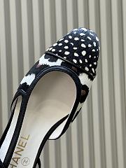 Chanel Slingbacks Calfskin & Lambskin White, Brown & Black 20mm - 5