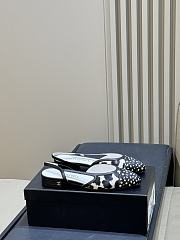 Chanel Slingbacks Calfskin & Lambskin White, Brown & Black 20mm - 4