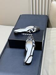 Chanel Slingbacks Calfskin & Lambskin White, Brown & Black 20mm - 3
