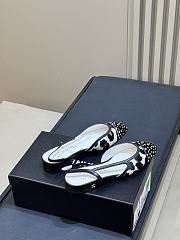 Chanel Slingbacks Calfskin & Lambskin White, Brown & Black 20mm - 2