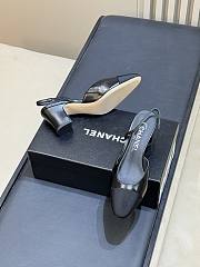 Chanel Slingbacks Goatskin & Grosgrain Black 65mm  - 6