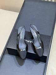 Chanel Slingbacks Goatskin & Grosgrain Black 65mm  - 5