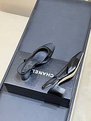 Chanel Slingbacks Goatskin & Grosgrain Black 65mm  - 4