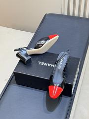 Chanel Slingbacks Goatskin Black & Red 65mm - 4