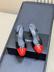 Chanel Slingbacks Goatskin Black & Red 65mm - 3