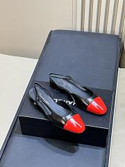 Chanel Slingbacks Goatskin Black & Red 20mm - 5