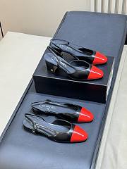 Chanel Slingbacks Goatskin Black & Red 20mm - 3