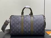 LV Keepall Bandoulière 35 Monogram Eclipse Khaki Green M28639 - 34x21x16cm - 5