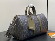 LV Keepall Bandoulière 35 Monogram Eclipse Khaki Green M28639 - 34x21x16cm - 3