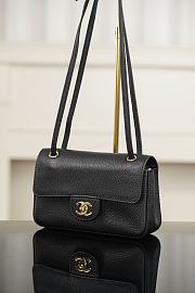 Chanel Mini Flap Bag Grained Calfskin & Gold-Tone Metal Black AS6573 - 13x20x6cm - 4