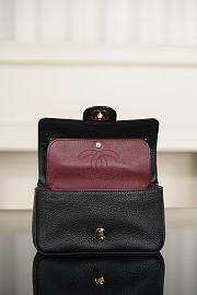 Chanel Mini Flap Bag Grained Calfskin & Gold-Tone Metal Black AS6573 - 13x20x6cm - 2