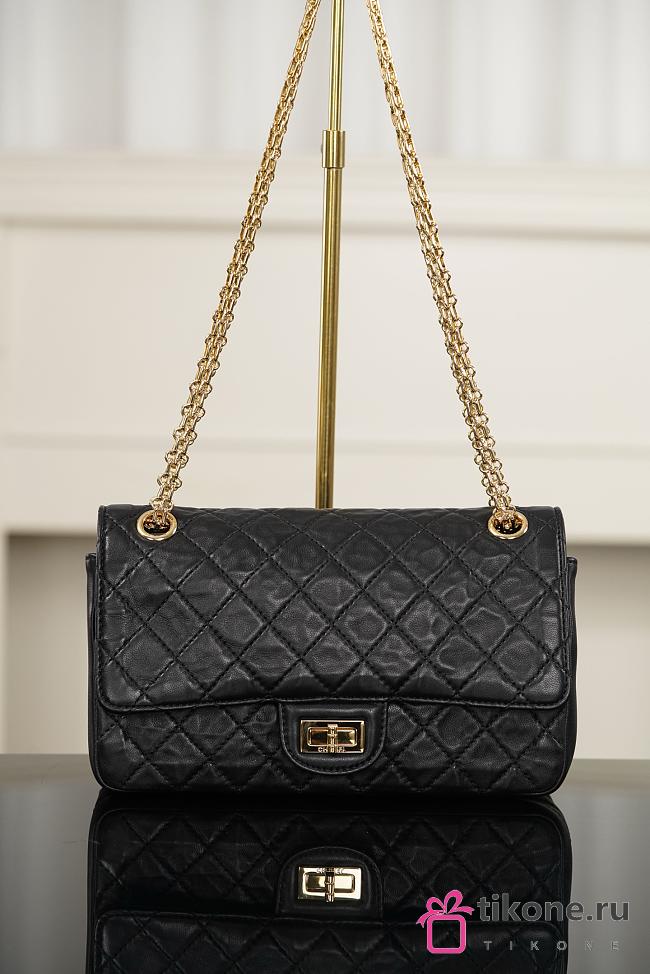 Chanel 2.55 Handbag Lambskin Black A37586 - 16x24x7.5cm - 1