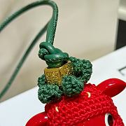 Loewe Strawberry Charm In Classic Calfskin Red - 4