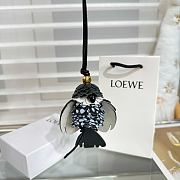 Loewe Parrot Charm In Classic Calfskin Gray - 1