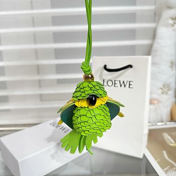 Loewe Parrot Charm In Classic Calfskin Green
