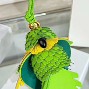 Loewe Parrot Charm In Classic Calfskin Green - 5