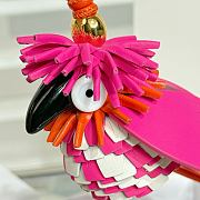 Loewe Exotic Bird Leather Charm in  Classic Calfskin Pink - 5