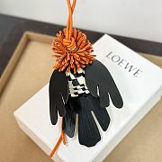 Loewe Hoopoe Bird Charm In Classic Calfskin Orange - 4